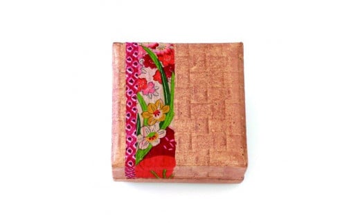 柿渋塗 四つ目箱 針箱サイズ 柿渋布付【TN85】