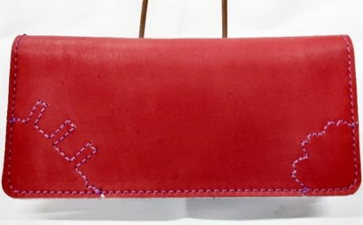 No.162 野球グローブの革製 手作り ロングウォレット　長財布WPL ／ 雑貨 グローブ素材 大阪府