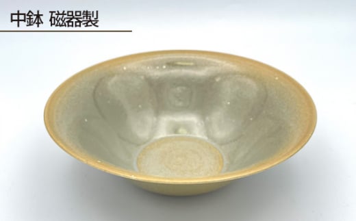 No.195 中鉢 磁器製 / 伝統工芸 鋳込技法 大阪府
