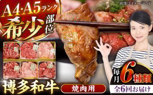 【全6回定期便】【A4〜A5ランク】博多和牛 希少部位 おまかせ 6種セット 420g(70g×6種) 《豊前市》【株式会社木村食品】 ステーキ 牛肉 国産 [VDZ054]