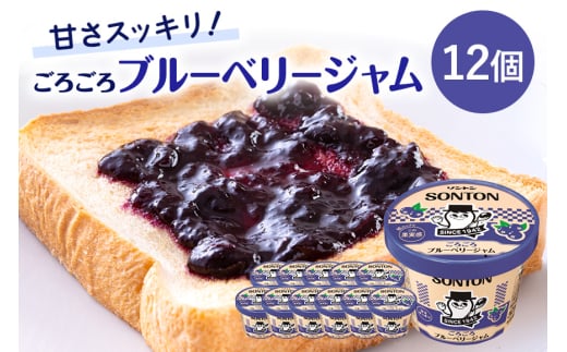 ソントン ファミリーカップ ごろごろブルーベリージャム 130g×12個入 ブルーベリー ジャム ベリー ジャムセット 詰め合わせ まとめ買い ソントン食品 パン トースト フルーツジャム 朝食 デザート 食パン パンケーキ 製菓 常温保存 茨城県 石岡市 (G16-002)
