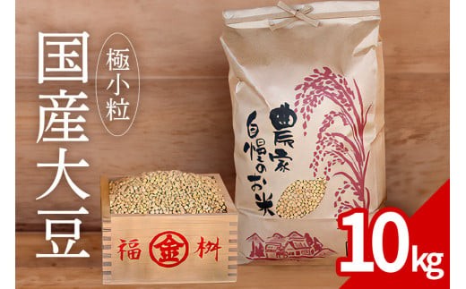 【令和7年産】大豆 10kg 極小粒 岡田ファーム だいず ダイズ 国産 小粒 大容量 料理 煮豆 豆乳 納豆 用途多彩 健康食品 高たんぱく 保存食 産地直送 送料無料 (B02-025)