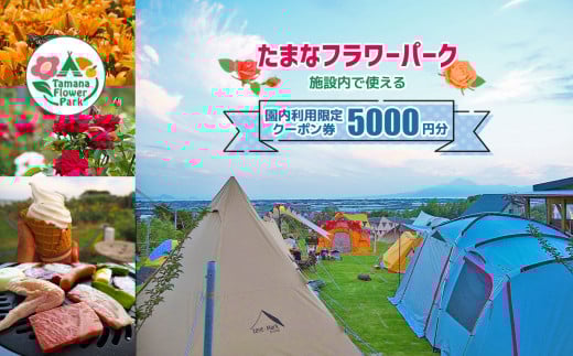 たまなフラワーパークで使える < 園内利用限定 > クーポン券 5000円分 | イベント チケット クーポン たまなフラワーパーク 園内 熊本県 玉名市
