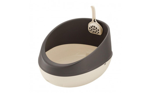 ラプレ ネコトイレ ハーフカバー【ダークグレー】