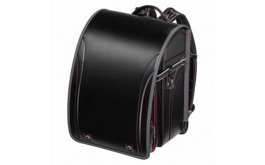 【クロ×アカステッチ＊背クロ】フィットちゃんランドセル　グッドボーイ安ピカッ楽ッション