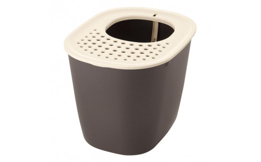 ラプレ 砂取りネコトイレ【ダークグレー】