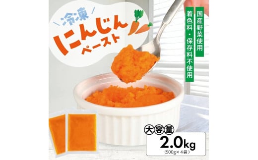 1176NN2000G 冷凍にんじんペースト2.0kg(500g×4袋)