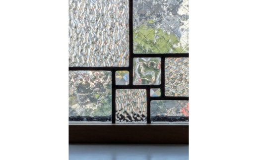 ステンドグラスのセミオーダーパネル(四角・クリアー)【1679708】