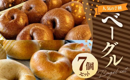 ベーグルセット 100g×7個 (プレーン ・ 全粒粉 ・ 塩バター ・ いちじくくるみ ・ クランベリークリームチーズ ・ 三種のチーズ ・ あんくるみ) ベーグル パン 朝食 おやつ 岡山県 奈義町 冷凍
