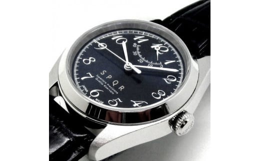 ＜腕時計 機械式＞SPQR Ventuno pr-nc（ブラック）【バンド】ワインレッドSOMES【腕時計 時計 ブランド SPQR スポール メンズ レディース 男女兼用 ギフト プレゼント 贈り物 ブラック バンド4種 クロコダイル レザー】