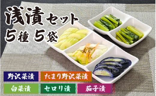 【漬物セット】浅漬セット 5種5袋 漬物詰め合わせ