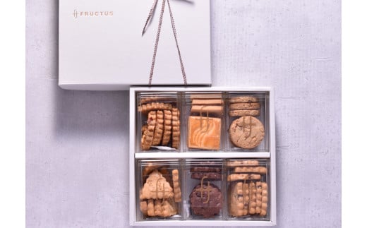FRUCTUS 6GIFT BOX【6種】46枚入り【スイーツ 洋菓子 焼き菓子 クッキー サブレ セット 人気 詰合せ ギフト プレゼント 贈り物 おすそ分け 】
