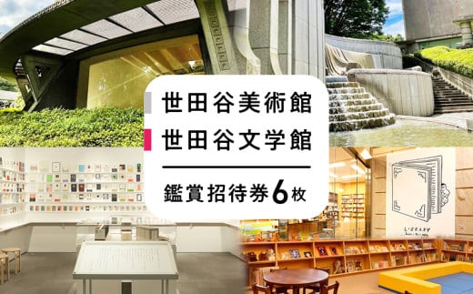 世田谷美術館および世田谷文学館の企画展・収蔵品展の鑑賞招待券（6回分）【非売品】チケット 体験 招待券 記念 思い出 ギフト プレゼント 贈り物 本 芸術 文学