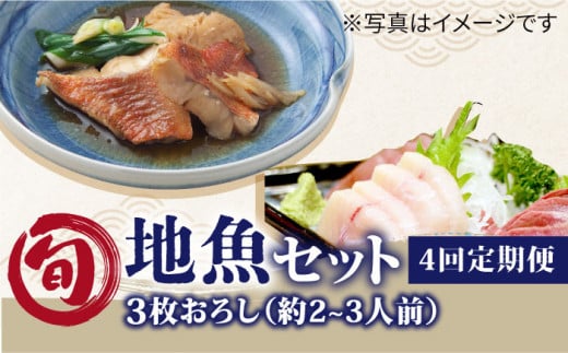 【全4回定期便】旬の地魚セット2-3人前（3枚卸し）真空パック 五島市/五島FF[PBJ001] 冷蔵 鮮魚 魚介 魚 鮮魚 魚 定期便