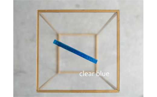 アクリル製ロングバレッタ clear blue(クリアブルー) eME long baretta 髪留め ヘアクリップ ヘアアクセサリー