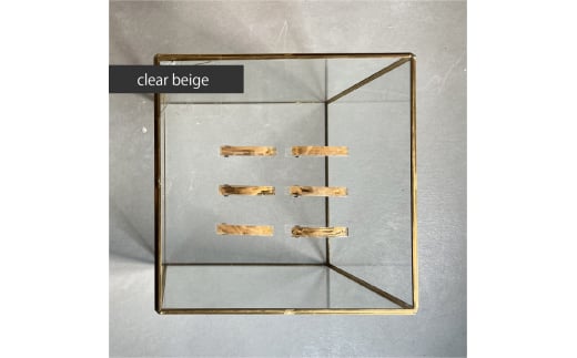 アクリル製ショートバレッタ clear beige(クリアベージュ) eME barretta 2 short 髪留め ヘアクリップ ヘアアクセサリー