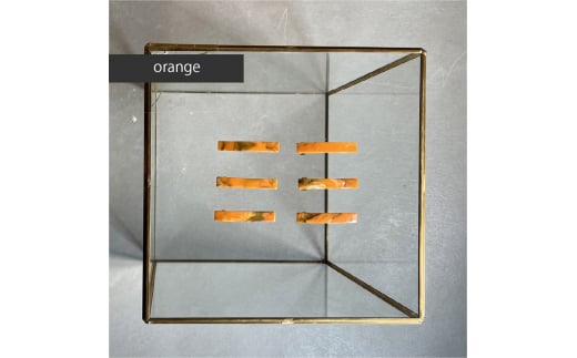 アクリル製ショートバレッタ orange(オレンジ) eME barretta 2 short 髪留め ヘアクリップ ヘアアクセサリー