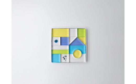 お花を閉じ込めたアクリル積み木 15ピース ブルー HIKARINOTOY インテリア 知育 玩具 プレゼント お祝い