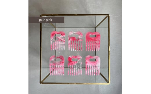 アクリル製 ヘアコーム pale pink(ペールピンク) ヘアアクセサリー eME tayu