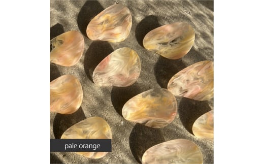 アクリル製 ヘアクリップ ヘアアクセサリー pale orange(ペールオレンジ) eME peta