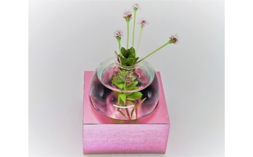 アルミ一輪挿し（一連）ピンク　おしゃれ　お花　フラワーベース　花瓶　シンプル　４色展開