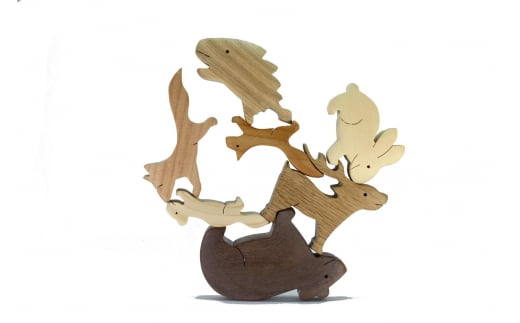 森の動物つみ木 知育玩具 木製パズル おもちゃ プレゼント 男の子 女の子 誕生日 クリスマス 子供 大人 ギフト つみき 積み木 送料無料|こだわりの逸品 地域特産品 ギフト 自分用 人気 おすすめ