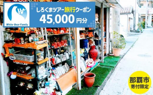 【那覇市】しろくまツアーで利用可能なWEB旅行クーポン（45,000円分）｜沖縄　那覇市　WEB旅行 トラベル 宿泊 予約 人気　パッケージ 観光 旅行券