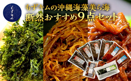 もずキムの沖縄海藻美ら海断然おすすめ9点セット｜沖縄　那覇市　魚介類 水産 食品 海藻 もずく のり わかめ 人気 日本産 高品質 新鮮　もずキム