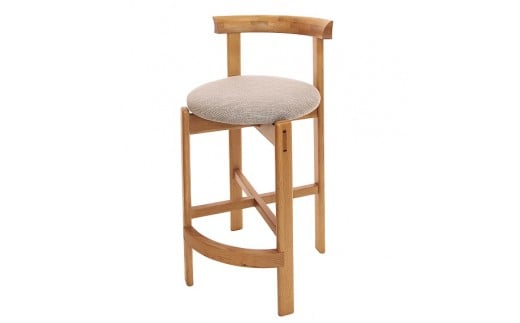 080-001　ラウンドハイチェアー　布座（１脚）