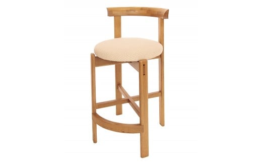 090-001　ラウンドハイチェアー　布座（ウール）（１脚）