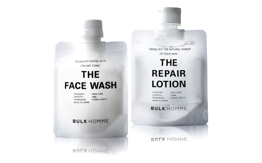 021-004 【BULK HOMME バルクオム】FACE CARE 2STEPセット(THE FACE WASH、THE REPAIRLOTION)フェイスケア 洗顔料 化粧⽔ BULK HOMME