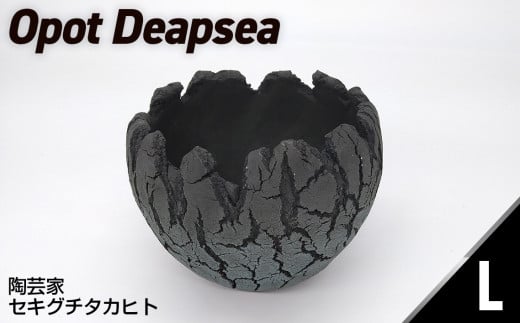 陶芸家セキグチタカヒトの植木鉢 Opot Deapsea Lサイズ No.222