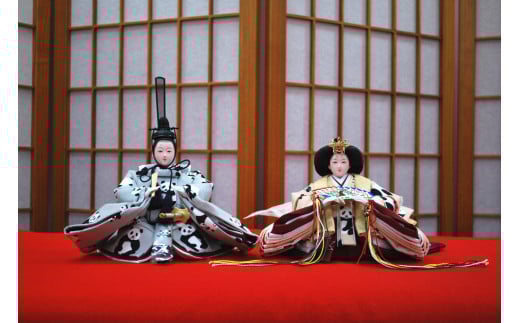 パンダずきさんのためのおひな様（雲）［森田人形製作］雛人形 ひな人形 No.295