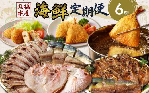 丸福水産・海鮮定期便（6回）／ 干物 ひもの フライ 個包装 小分け 魚 詰合せ 詰め合わせ 乾物 塩干し みりん干し 海鮮 魚介 食べ比べ 国産 冷凍 佐賀県 玄海町 送料無料
