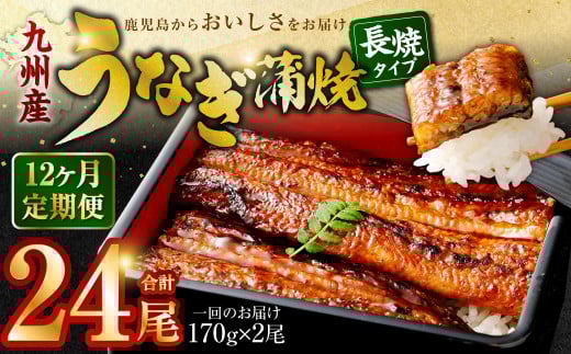 KS-103【12カ月定期便】 九州産うなぎ蒲焼(約170g×2尾×12回)