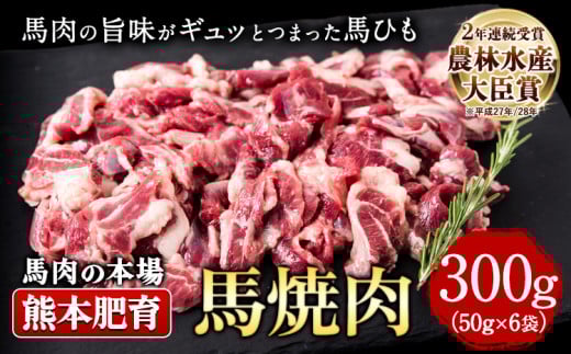 馬ひも焼肉用300g（50gx6袋） 肉 馬ひも 馬肉 熊本県津奈木町《90日以内に出荷予定(土日祝除く)》