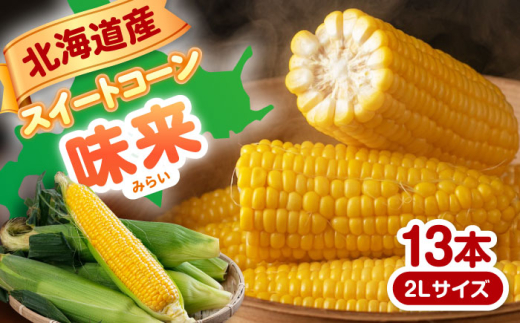 [先行予約] 朝採れ スイートコーン 味来 13本 2Lサイズ ※2025年8月下旬より順次発送[喜茂別町][Aコープようてい]とうもろこし トウモロコシ スイートコーン 味来 朝採り 高糖度 生食 野菜 先行予約 甘い 北海道 夏野菜 産地直送 冷蔵 特大 ギフト 期間限定 プレゼント 濃厚 極甘 新鮮 朝採れ [AJAK006] 11000 11000円 1万 以上