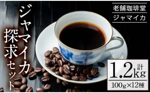 地元老舗 コーヒー店 店主が贈る 自家焙煎 珈琲豆  ”ジャマイカ探究セット”（100g×12種）地元老舗店 珈琲堂ジャマイカ 自家焙煎  コーヒー 珈琲 詰め合わせ 飲み比べ 豆 粉 ギフト 贈答 母の日 父の日 敬老の日 にも！【B-303H】