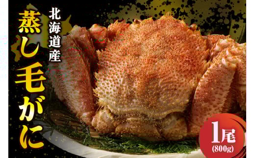 北海道産活蒸し毛蟹約800ｇ×1尾【er001-112】