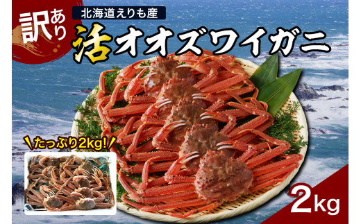『訳あり』活オオズワイガニ2kg入【えりも産】【er004-043-e】