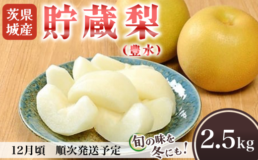 茨城県産 「 貯蔵梨 」 豊水 約2.5kg 【 2025年12月に発送予定 】【 梨 なし 豊水 果物 フルーツ 秋の味覚 デザート 貯蔵梨 ナシ 甘い 】