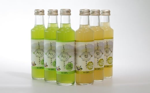 しもつまクラフトサイダー ( 梨 ・ メロン )【 6本入り 】【 果汁 フルーツ 果物 飲料 ドリンク 炭酸 200ml プレゼント お中元 お歳暮 】