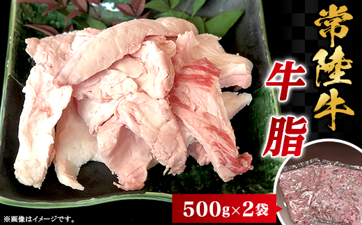 常陸牛 牛脂 1kg 500g × 2袋 茨城県産 ブランド和牛 66-97[ 牛 脂 料理 ひき肉 すき焼き コロッケ ハンバーグ 焼肉 ][SZR]