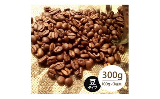 発送当日珈琲豆焙煎!スペシャルティ珈琲豆100g×3種類(豆)【1604205】