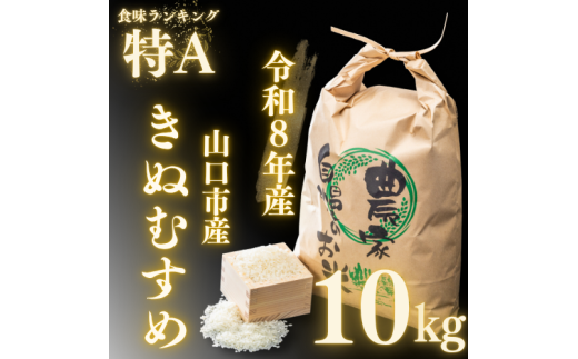 D571 農家直送！山口市産新米「きぬむすめ」精米10kg