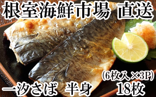 A-11095【12/10まで年内配送】  一汐さば半身6枚×3P