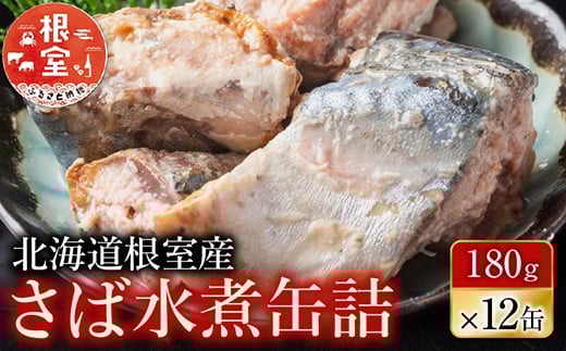 A-42106【年内配送可】 【北海道根室産】さば水煮180g×12缶