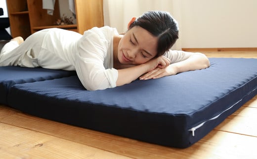 【ダブル】高反発マットレス(点で支える敷き布団) 三つ折り マットレス 寝具 敷き布団 岡山県 倉敷市