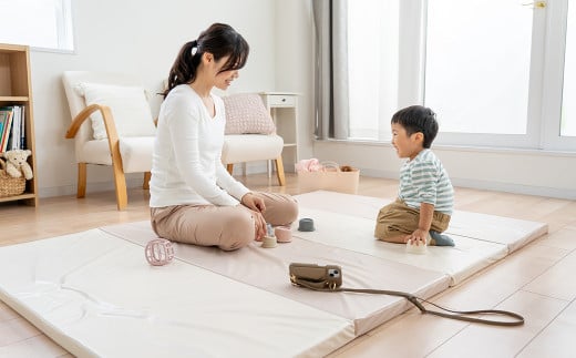 【ラテ×アイボリー】【レギュラーサイズ】ベビープレイマット ベビー マットレス ジョイントマット 日本製 約4cm マットレス 寝具 敷き布団 敷布団 岡山県 倉敷市