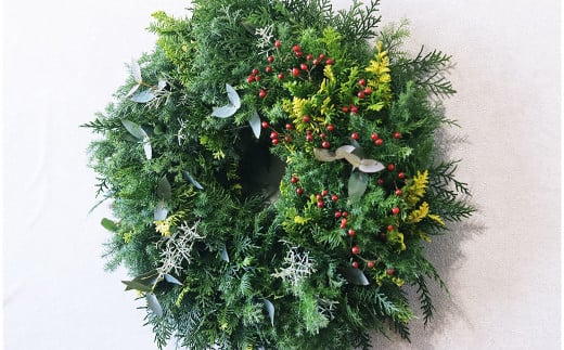 フレッシュリーフ Christmasリース Lサイズ【2025年11月上旬-12月下旬 発送予定】